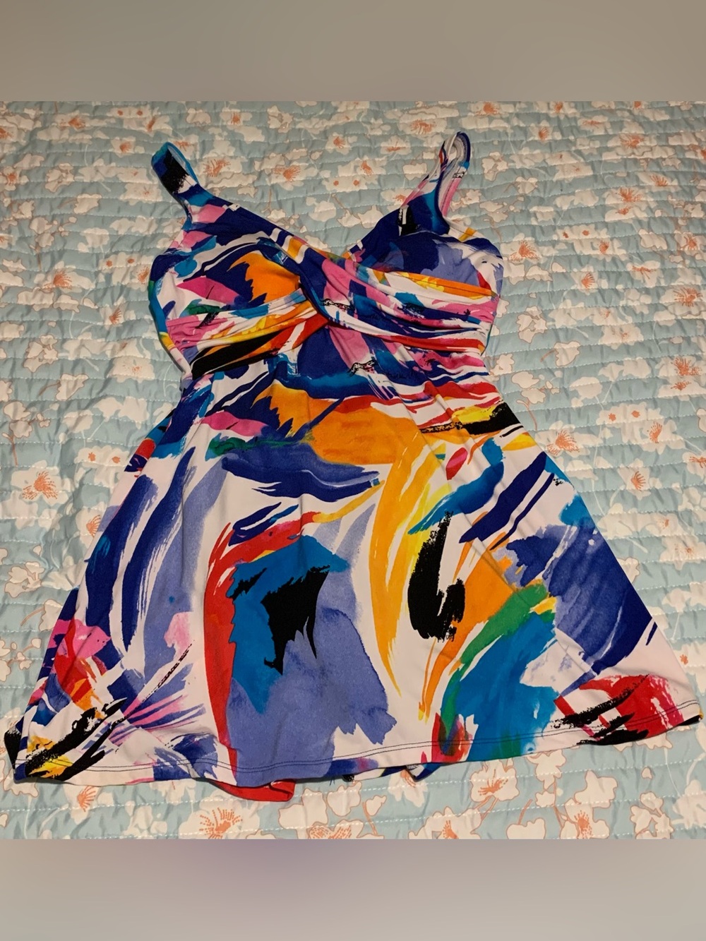 Suddenly slim Catalina Multicolor Abstract Print One-Piece Swimdress